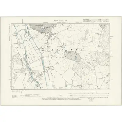 1894 Map of Middlesex IX.NE, 1897 Print