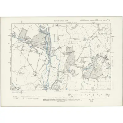 1894 Map of Middlesex IX.SE, 1897 Print