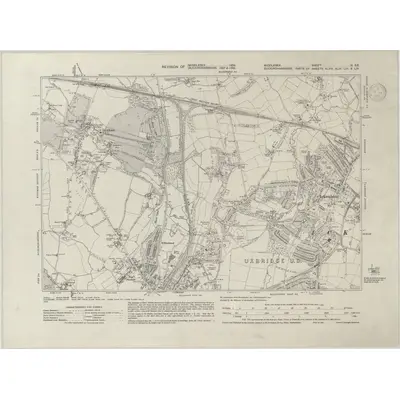 1934 Map of Middlesex IX.SE, 1939 Print