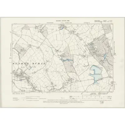 1895 Map of Middlesex V.NE, 1899 Print