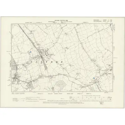 1895 Map of Middlesex VI.NW, 1898 Print