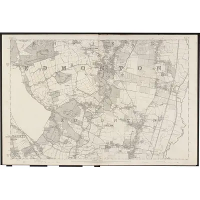 1863 Map of Middlesex VII, 1879 Print