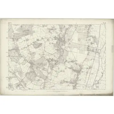 1863 Map of Middlesex VII, 1879 Print