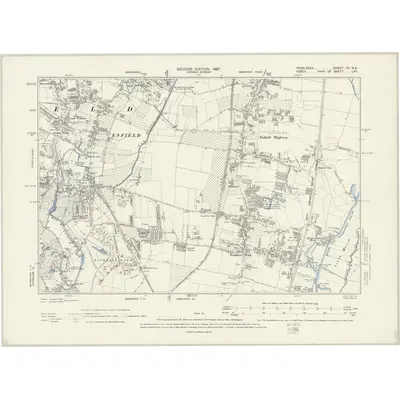 1894 Map of Middlesex VII.NE, 1897 Print