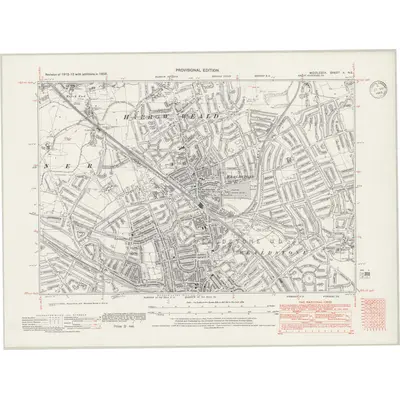 1938 Map of Middlesex X.NE, 1945 Print