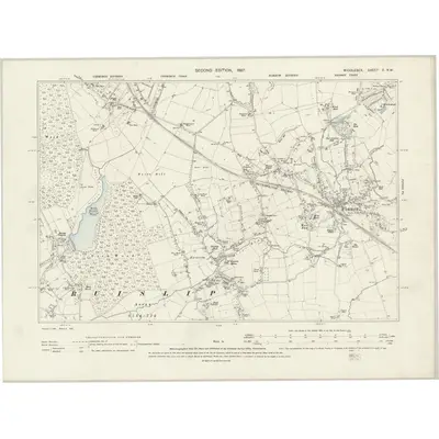 1894 Map of Middlesex X.NW, 1897 Print