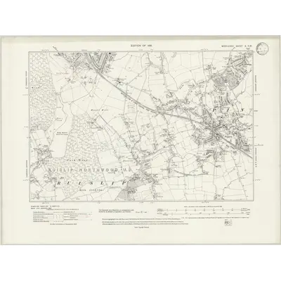1911 Map of Middlesex X.NW, 1916 Print