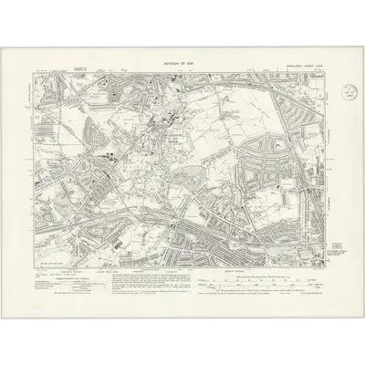 1935 Map of Middlesex X.SE, 1940 Print