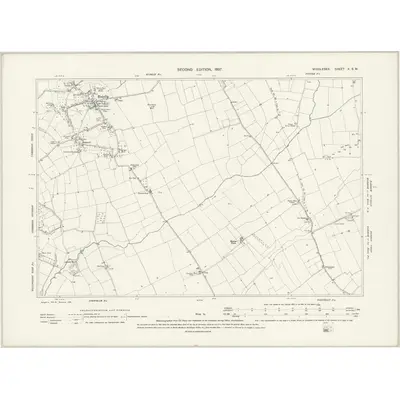 1894 Map of Middlesex X.SW, 1897 Print