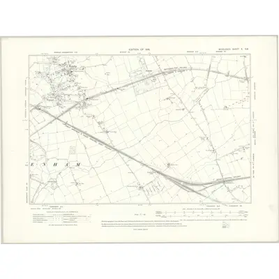1912 Map of Middlesex X.SW, 1916 Print