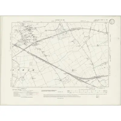 1912 Map of Middlesex X.SW, 1916 Print