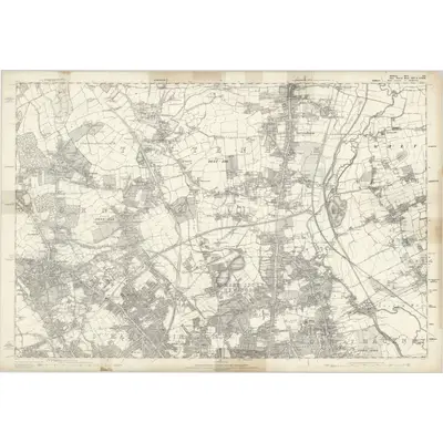 1863 Map of Middlesex XII, 1873 Print