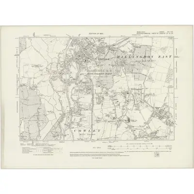 1913 Map of Middlesex XIV.NE, 1920 Print