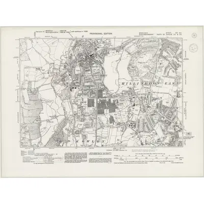 1938 Map of Middlesex XIV.NE, 1944 Print