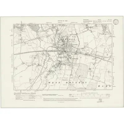 1912 Map of Middlesex XIV.SE, 1920 Print