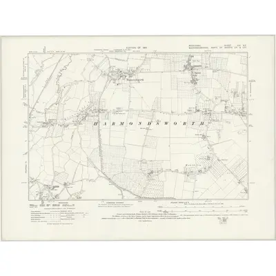 1912 Map of Middlesex XIX.NE, 1915 Print