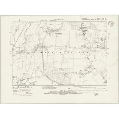 1912 Map of Middlesex XIX.NE, 1915 Print