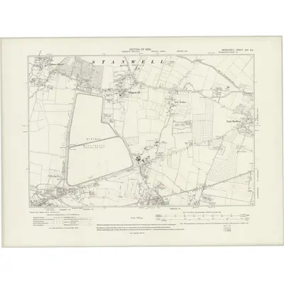 1912 Map of Middlesex XIX.SE, 1920 Print