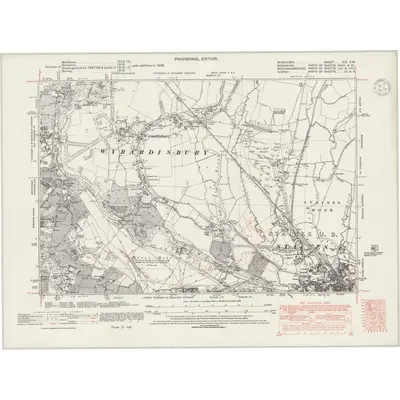 1938 Map of Middlesex XIX.SW, 1947 Print