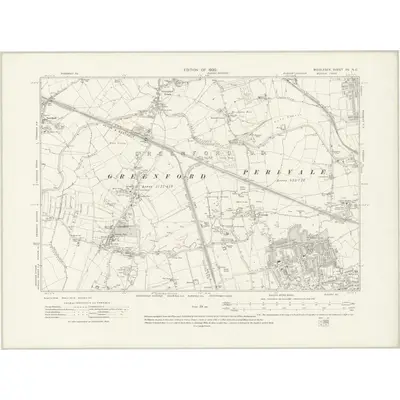 1912 Map of Middlesex XV.NE, 1920 Print