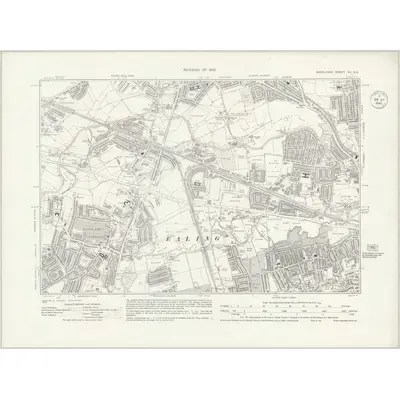1935 Map of Middlesex XV.NE, 1940 Print