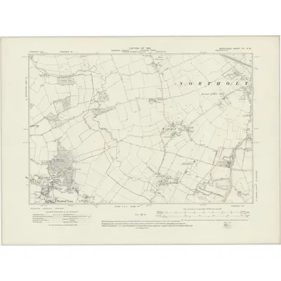 1912 Map of Middlesex XV.NW, 1919 Print