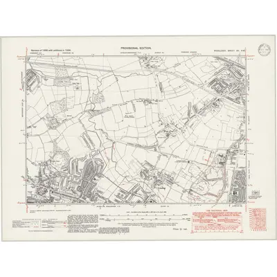 1938 Map of Middlesex XV.NW, 1946 Print