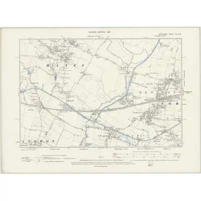 1894 Map of Middlesex XV.SW, 1897 Print