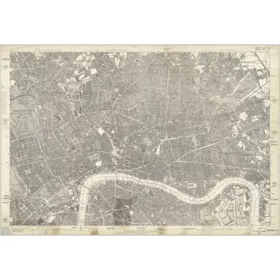 1868 Map of Middlesex XVII, 1880 Print