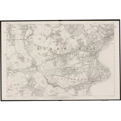 1864 Map of Middlesex XX, 1869 Print