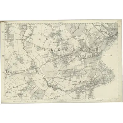 1864 Map of Middlesex XX, 1869 Print