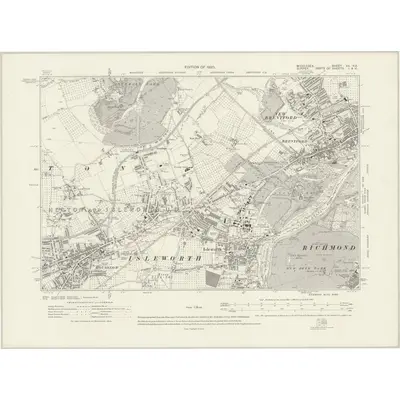 1912 Map of Middlesex XX.NE, 1920 Print