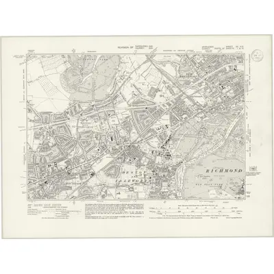 1935 Map of Middlesex XX.NE, 1940 Print