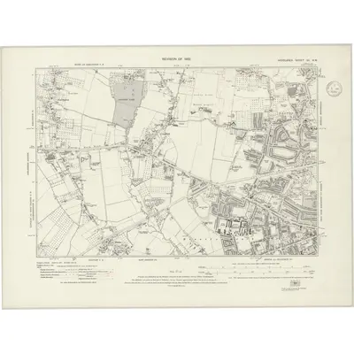 1932 Map of Middlesex XX.NW, 1936 Print