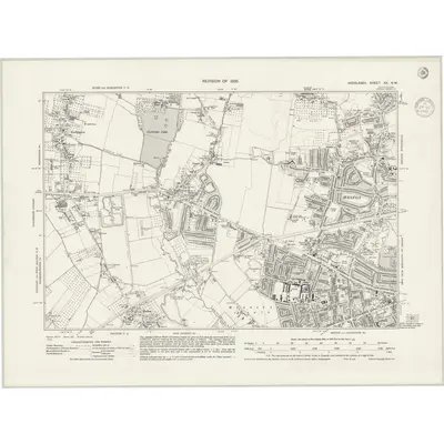 1935 Map of Middlesex XX.NW, 1942 Print
