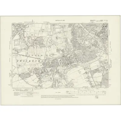 1912 Map of Middlesex XX.SE, 1920 Print