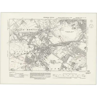 1938 Map of Middlesex XX.SW, 1943 Print