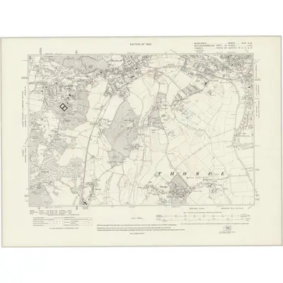1913 Map of Middlesex XXIV.NW, 1920 Print