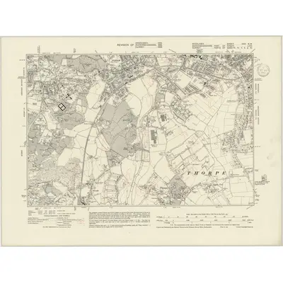 1935 Map of Middlesex XXIV.NW, 1939 Print