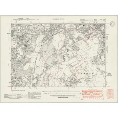 1938 Map of Middlesex XXIV.NW, 1947 Print