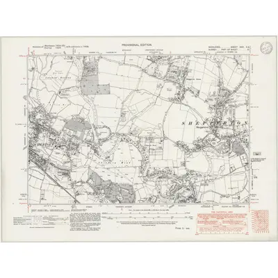 1938 Map of Middlesex XXIV.SE, 1947 Print