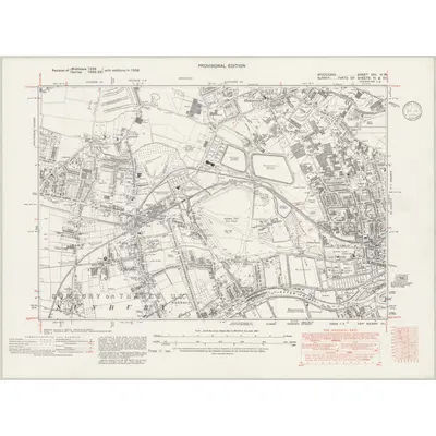 1938 Map of Middlesex XXV.NW, 1946 Print