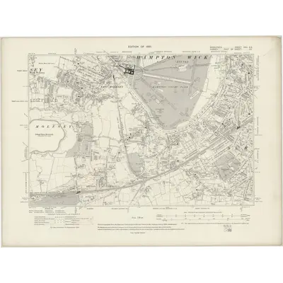 1912 Map of Middlesex XXV.SE, 1920 Print