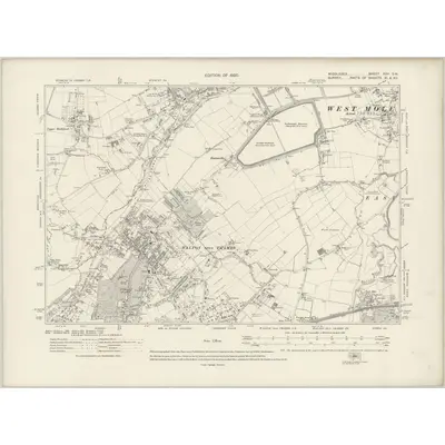 1912 Map of Middlesex XXV.SW, 1920 Print