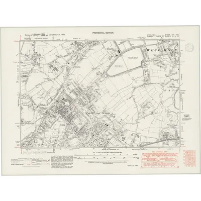 1938 Map of Middlesex XXV.SW, 1947 Print