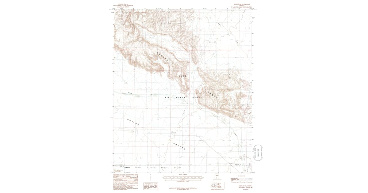 1986 Map of Midway SW, Maricopa County, AZ — High-Res | Pastmaps