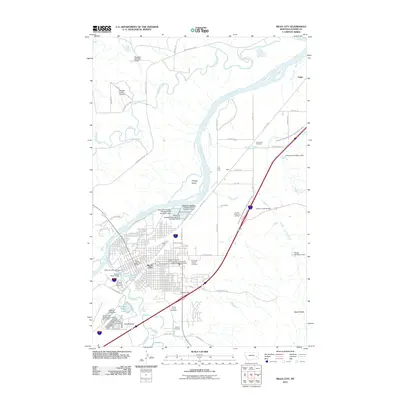2011 Map of Miles City, 2011 Print