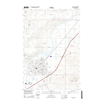 2014 Map of Miles City, 2014 Print