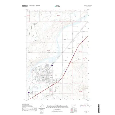 2020 Map of Miles City, 2020 Print