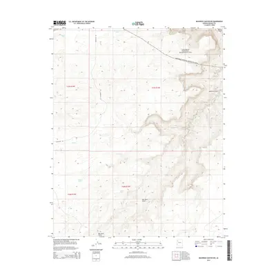 2014 Map of Milkweed Canyon NW, 2014 Print